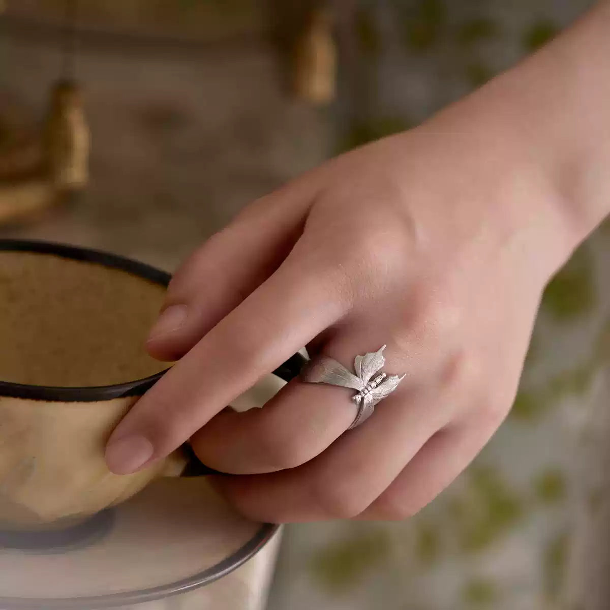Brushed Butterfly Ring