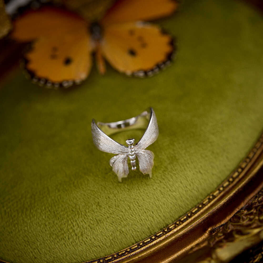 Brushed Butterfly Ring