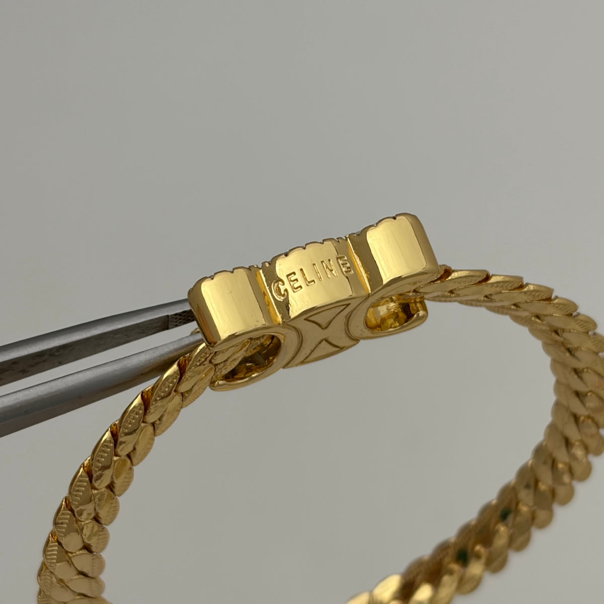 CELINE Reversible Triomphe Snake Chain Bracelet