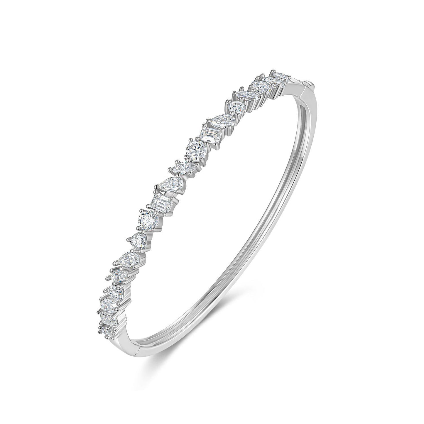 Diamond eternity ring on a white background