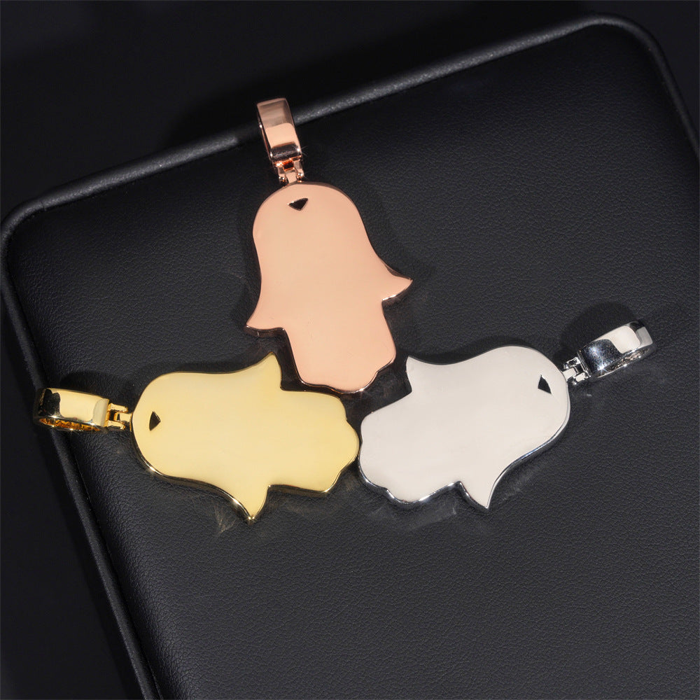 Three-colored pendant on a black background