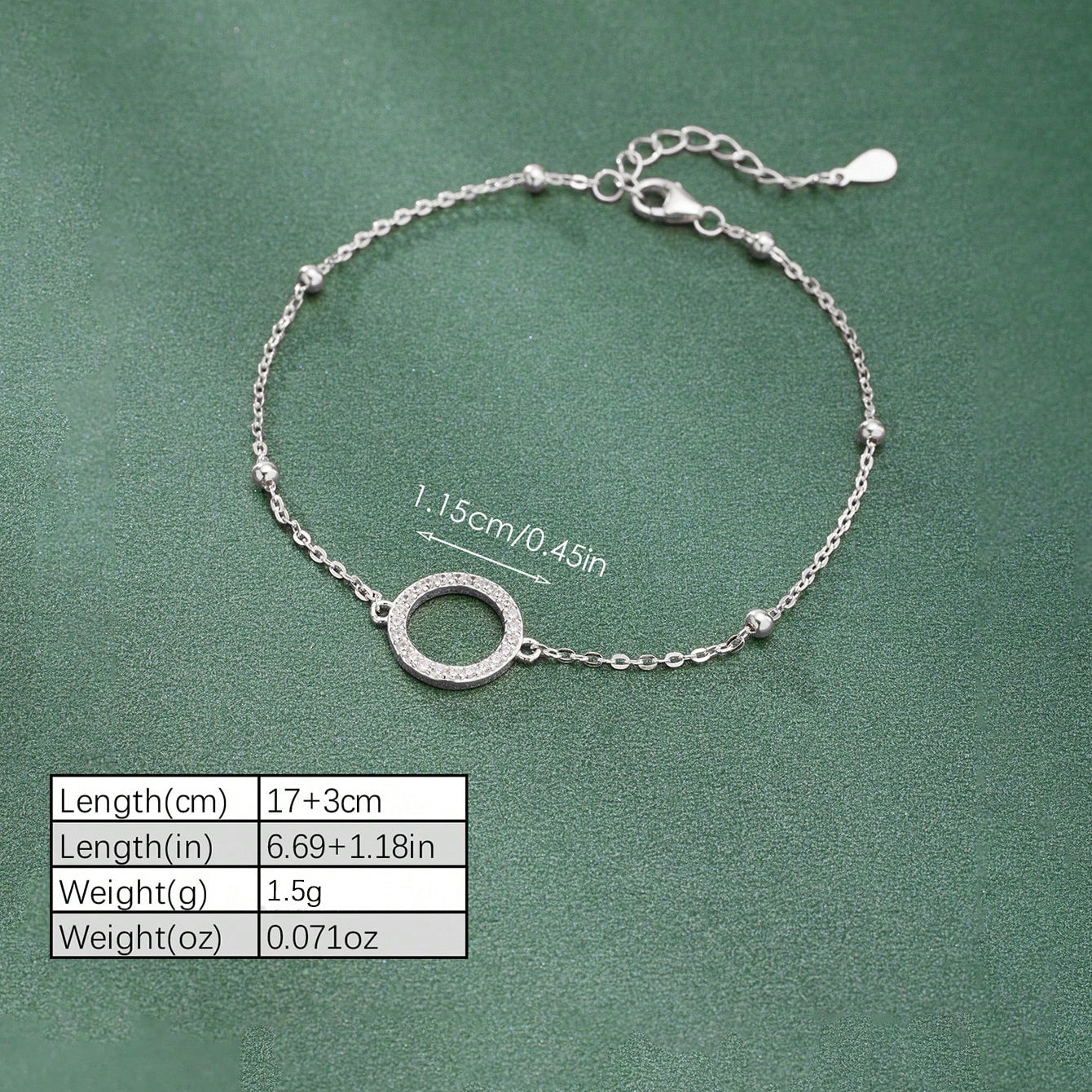 Bracelet Length and Clasp Detail Chart