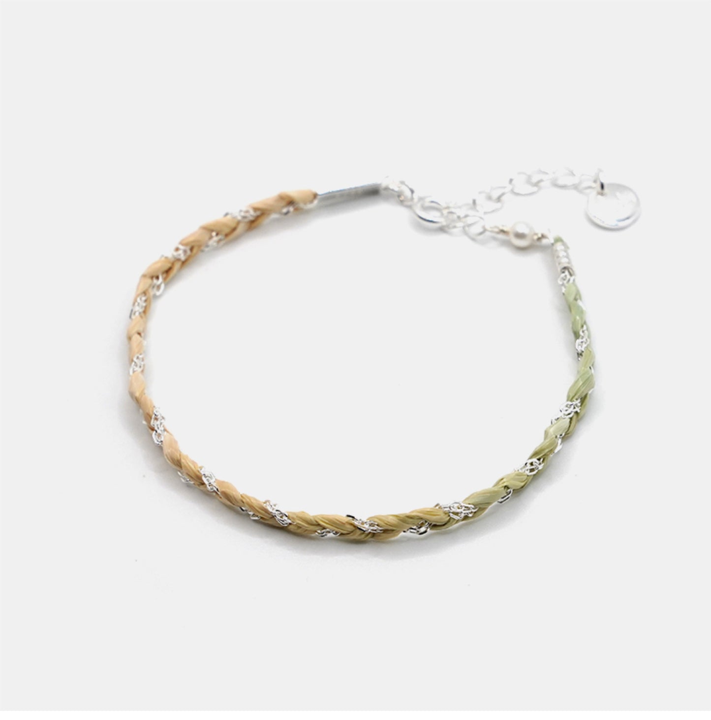 Bracelet with braided design on a white background