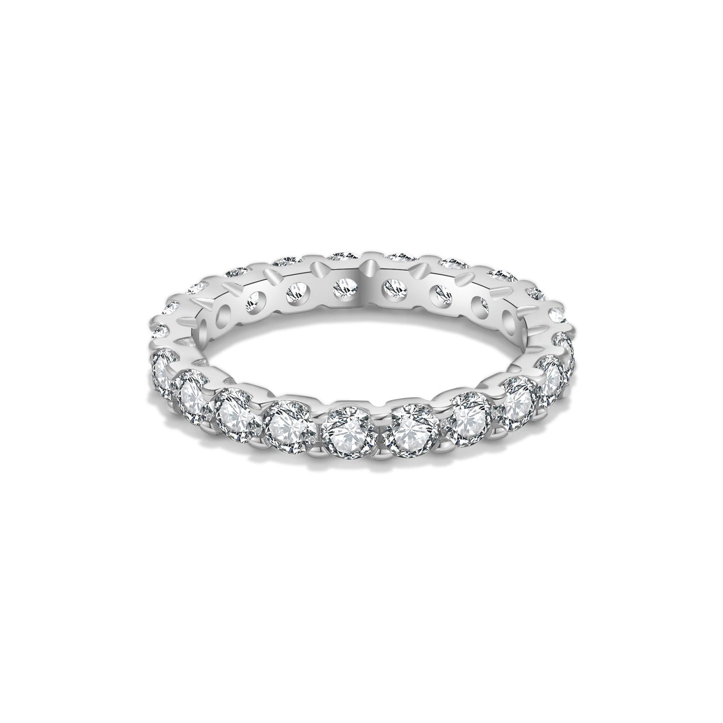 Diamond ring on a white background