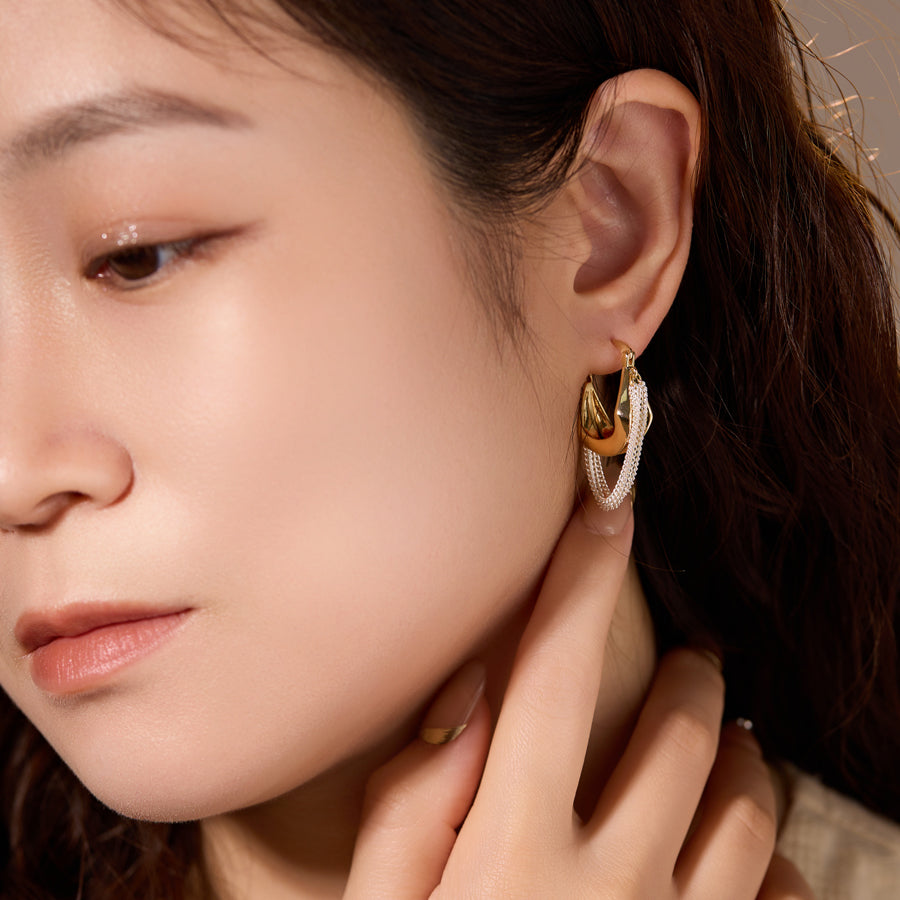 “Vintage minimalist silver tassel earrings for women, elegant cool chic jewelry design