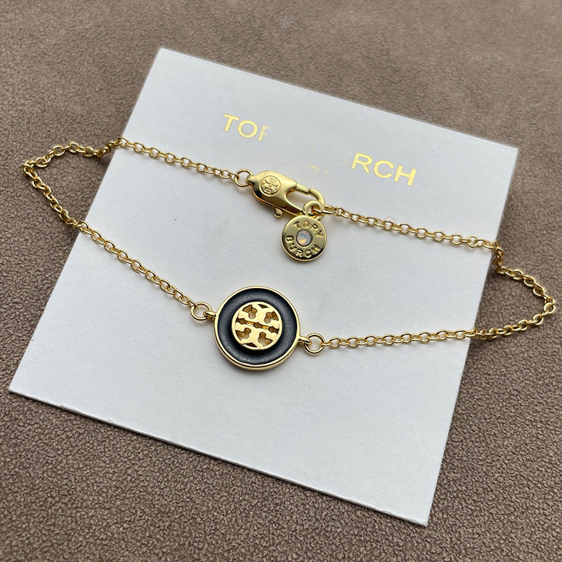 Tory Burch Kira Enamel Chain Bracelet | Colorful Enamel Bracelet | Chevron Enamel Link Bracelet