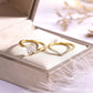 Yellow gold square diamond set on neutral background. Alt: “1.2CT Square Diamond Stacking Set – 18K Yellow Gold.”
