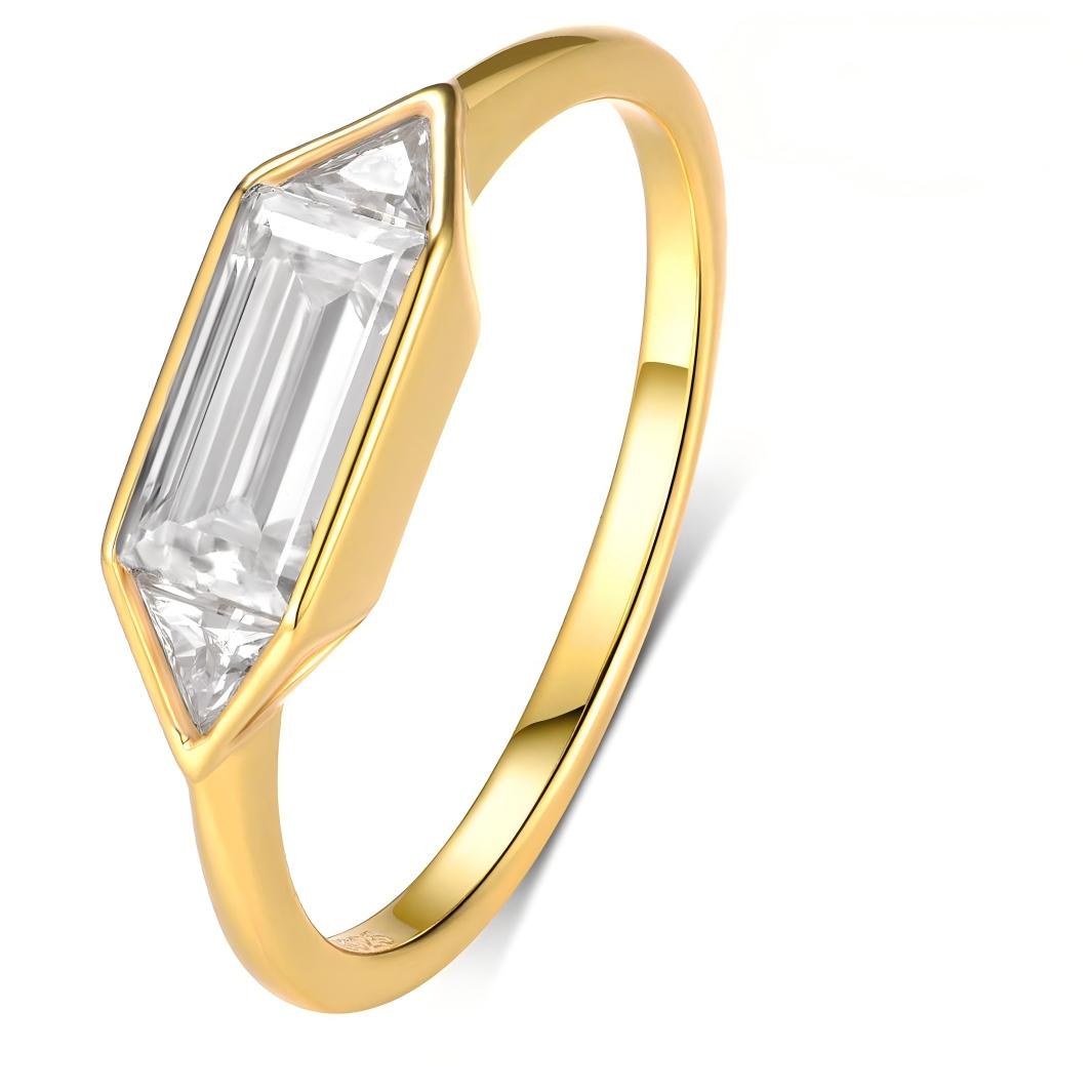 Clean, modern flat lay featuring 4–5 geometric rings on architectural backdrop. Alt: “1.4CT Geometry Moissanite Engagement Rings – Modern Collection.”