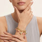 COACH Strawberry & Heart Multi-Charm Gold-Tone Chain Necklace