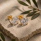 10K&14K&18K Round Cut Lab DiamondEngagement Stud Earrings 7.5MM