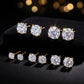 10K&14K&18K Round Cut Lab DiamondEngagement Stud Earrings 8.5MM