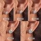 10K&14K&18K Round Cut Lab DiamondEngagement Stud Earrings 8.5MM