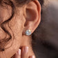 10K&14K&18K Round Cut Lab DiamondEngagement Stud Earrings 9.5MM