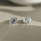 10K&14K&18K Round Cut Lab DiamondEngagement Stud Earrings 9.5MM