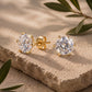10K&14K&18K Six-Prong Round Lab Diamond Engagement Stud Earrings 8.5MM