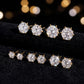 10K&14K&18K Six-Prong Round Lab Diamond Engagement Stud Earrings 8.5MM