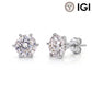 10K&14K&18K Six-Prong Round Lab Diamond Engagement Stud Earrings 8.5MM