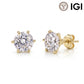 10K&14K&18K Six-Prong Round Lab Diamond Engagement Stud Earrings 8.5MM