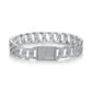 High-definition shot of the bracelet laid flat and fully extended on pure white.