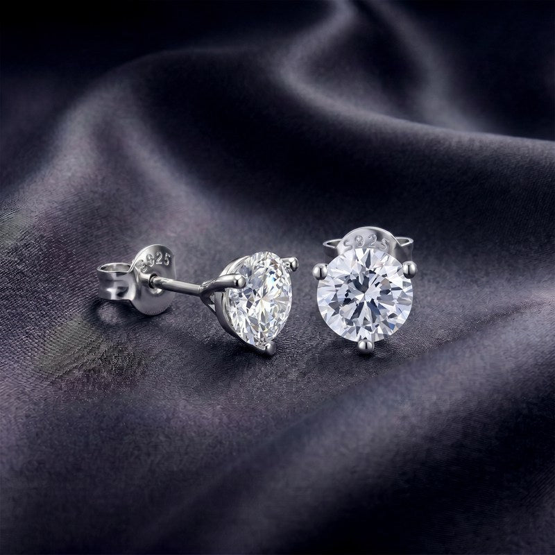 Classic 2.10ctw Round Brilliant Diamond Simulant Martini Studs Earring