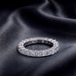3.88 ctw Asscher Cut Lab-Grown Diamond Eternity Ring