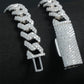  10mm iced out cuban chain on neutral or dark background, showing full pavé sparkle. Alt: “10mm Iced Out Cuban Link Chain – 925 Sterling Silver.”