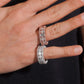 Iced Out Round Moissanite Eternity Band with Pavé Borders
