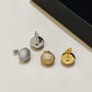 CELINE Triomphe Semi-Circle Diamond Stud Earrings