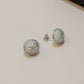 CELINE Triomphe Semi-Circle Diamond Stud Earrings