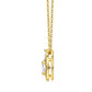 Gold Round Moissanite Halo Solitaire Pendant Necklace