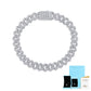 High-definition shot of the bracelet laid flat and fully extended on pure white.