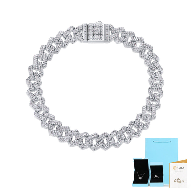 High-definition shot of the bracelet laid flat and fully extended on pure white.