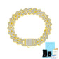 High-definition shot of the bracelet laid flat and fully extended on pure white.