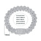 High-definition shot of the bracelet laid flat and fully extended on pure white.