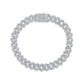 High-definition shot of the bracelet laid flat and fully extended on pure white.