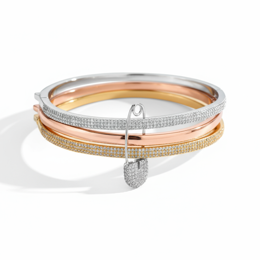 Exquisite Gold Plated Unisex Nail Bracelet