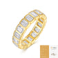  Gold chain ring on neutral background. Alt: “18K Gold Moissanite Cuban Link Ring – Dainty Chain Ring.”