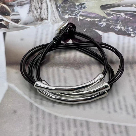 UNOde50 Multi strand leather bracelet