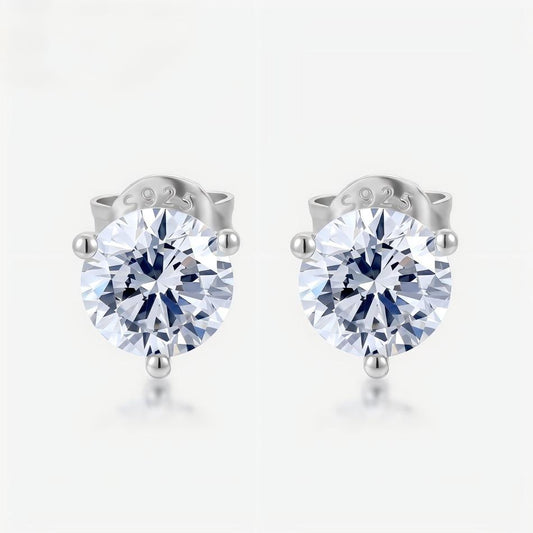 Classic 2.10ctw Round Brilliant Diamond Simulant Martini Studs Earring