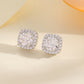  Yellow gold square moissanite studs on neutral background. Alt: “2.4 CT Square Moissanite Stud Earrings – 18K Yellow Gold.”