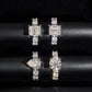 Fancy Cut Moissanite Solitaire Ring with Eternity Band