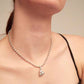 UNOde50 Bead necklace with heart detail