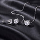Classic Round Cut Moissanite Solitaire Necklace with Heart Accent