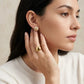 CELINE Triomphe Semi-Circle Diamond Stud Earrings
