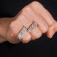Iced Out Round Moissanite Eternity Band with Pavé Borders