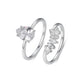 Yellow gold 2ct pear stacking set on neutral background. Alt: “2ct Drop Shape Diamond Stacking Set – 18K Yellow Gold.”