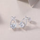 Lab Grown Diamond Crossover Stud Earrings|Infinity Drop Solitaire