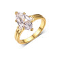 Yellow gold 3CT marquise moissanite ring on soft romantic background. Alt: “3CT Marquise Moissanite Engagement Ring – 18K Yellow Gold.”