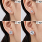 10K & 14K &18K Round Cut Lab Diamond Starburst Stud Earrings(3MM)
