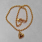 UNOde50 Bead necklace with heart detail